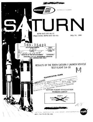 Results of the Tenth Saturn I Launch Vehicle Test Flight SA-10, MPR-SAT-FE-66-11, July 14, 1966