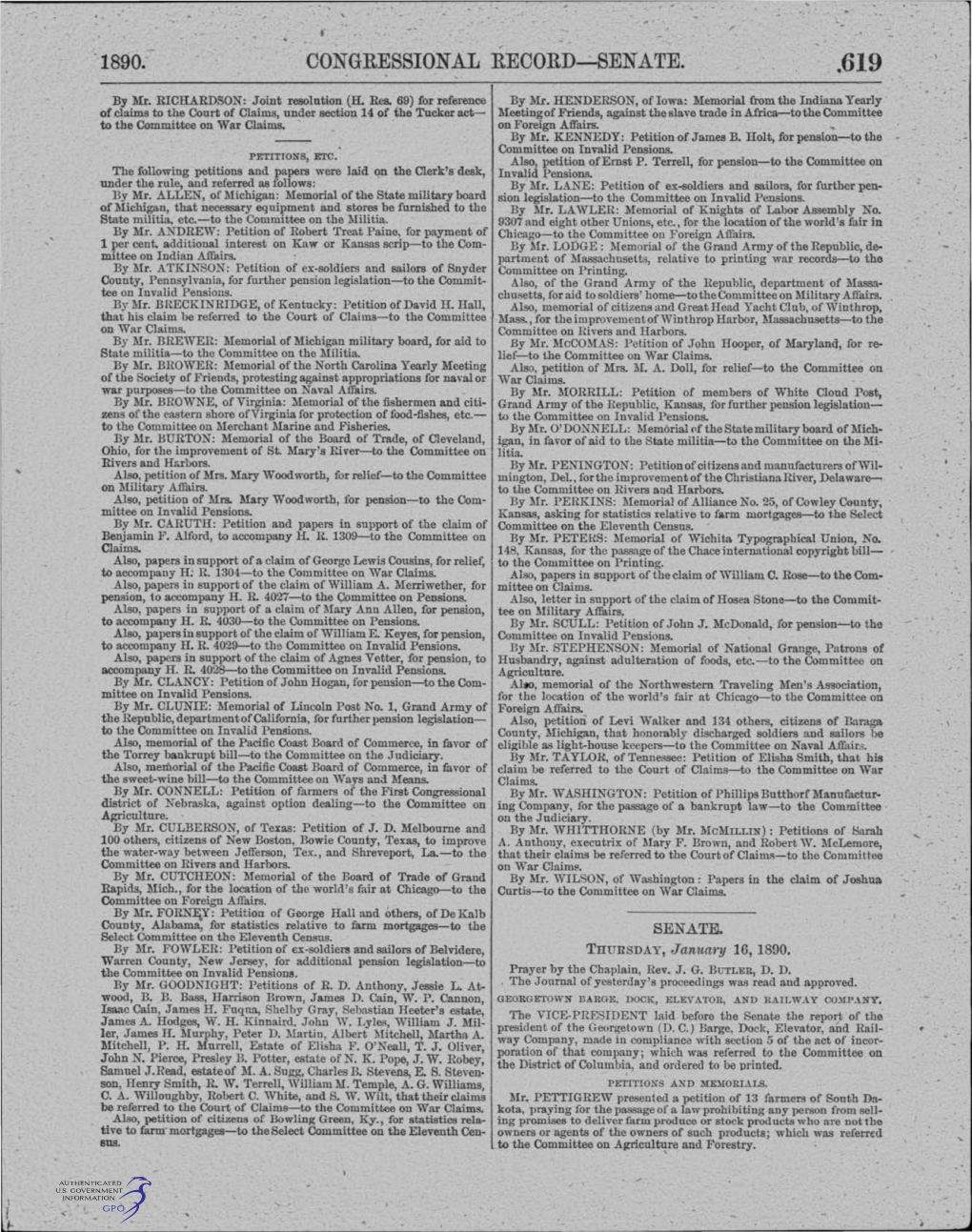 Congressional Record-Senate. .619