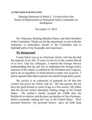 Opening Statement of Marie L