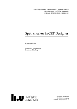 Spell Checker in CET Designer