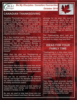 Ideas for Your Family Time Canadian Thanksgiving