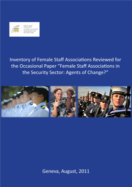 Female Staff Associations in the Security Sector: Agents of Change?”