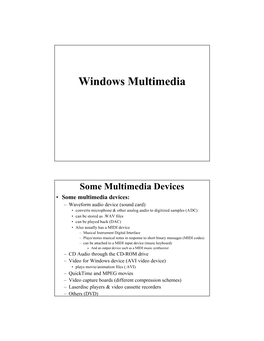 Windows Multimedia