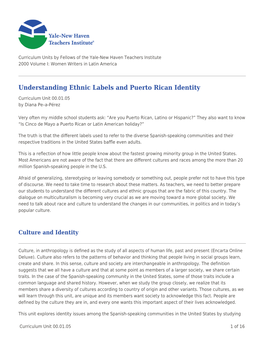 Understanding Ethnic Labels and Puerto Rican Identity