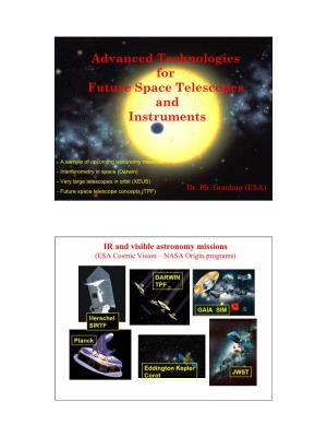 Advanced Technologies for Future Space Telescopes and Instruments