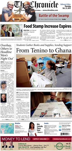From Tenino to Ghana