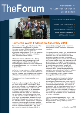 Lutheran World Federation Assembly 2010