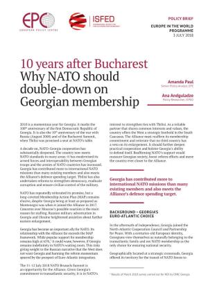 10 Years After Bucharest Why NATO Should Double-Down on Georgian