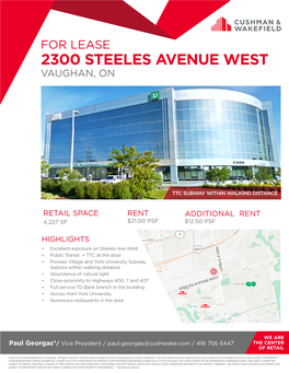 2300 Steeles Avenue West Vaughan, On