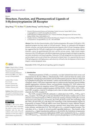 Structure, Function, and Pharmaceutical Ligands of 5-Hydroxytryptamine 2B Receptor