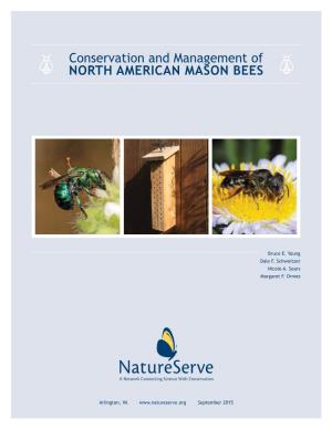 Conservation and Management of NORTH AMERICAN MASON BEES