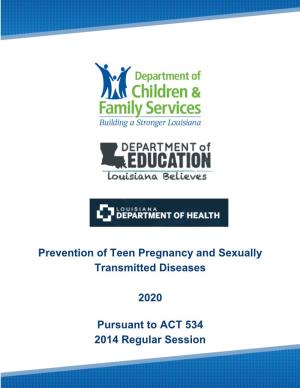 Prevention of Teen Pregnancy and Sexually Transmitted Diseases