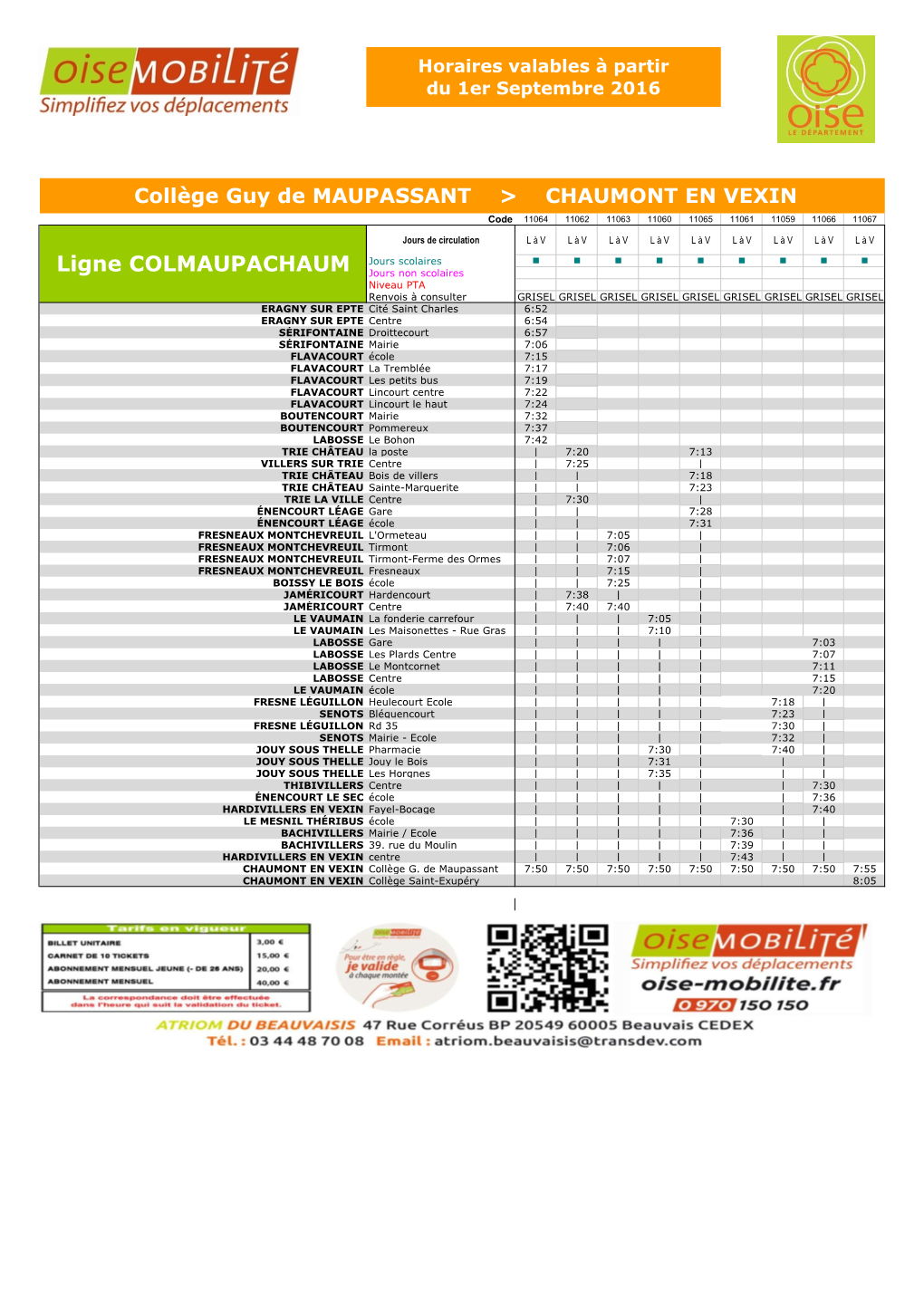 Ligne COLMAUPACHAUM