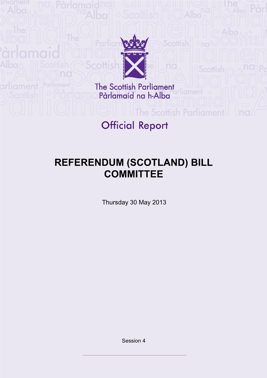 Referendum (Scotland) Bill Committee