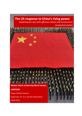 The US Response to China's Rising Power