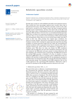 Relativistic Spacetime Crystals