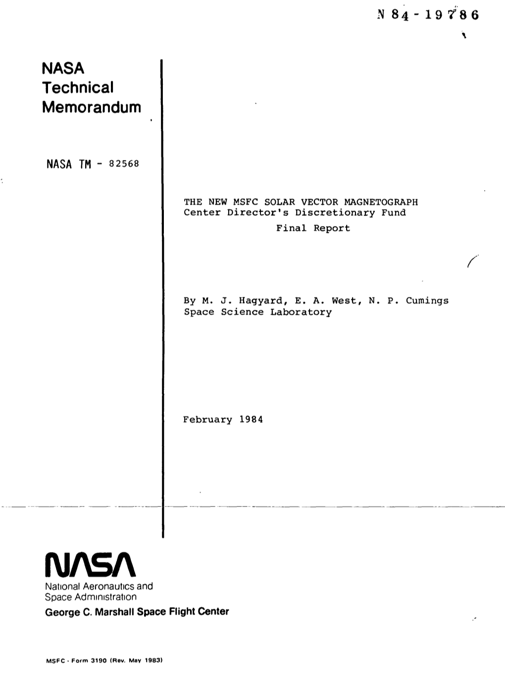 NASA Technical Memorandum