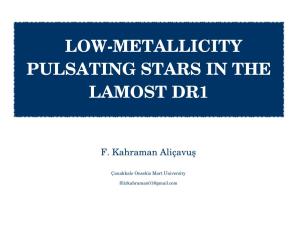 Lowmetallicity Pulsating Stars in the Lamost