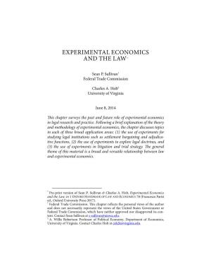 Experimental Economics and the Law *