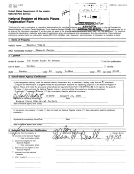 National Register of Historic Places Continuation Sheet