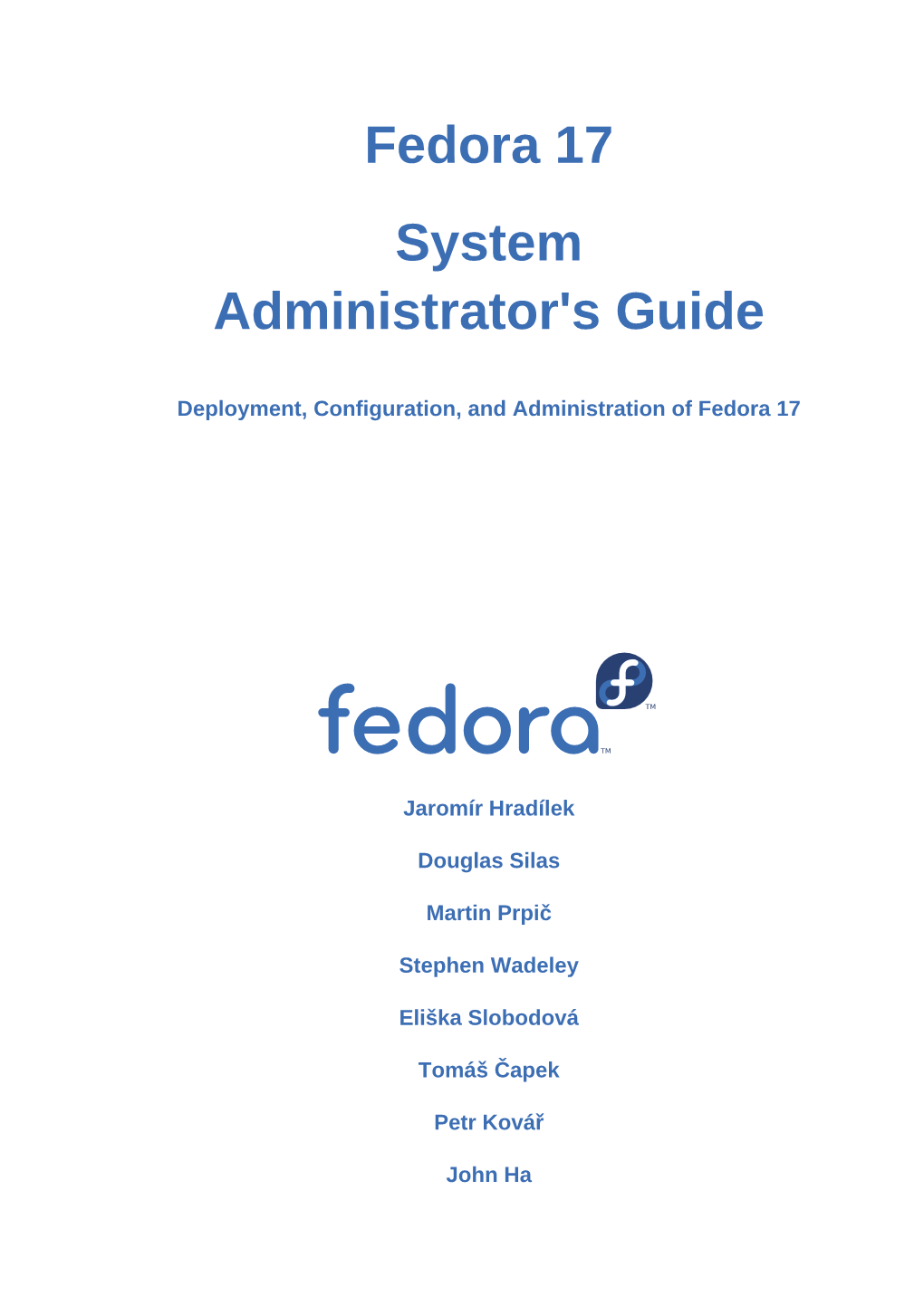 Fedora 17 System Administrator's Guide