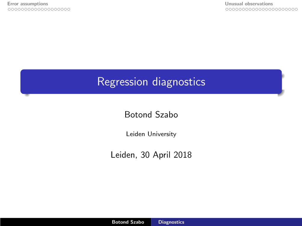 Regression Diagnostics