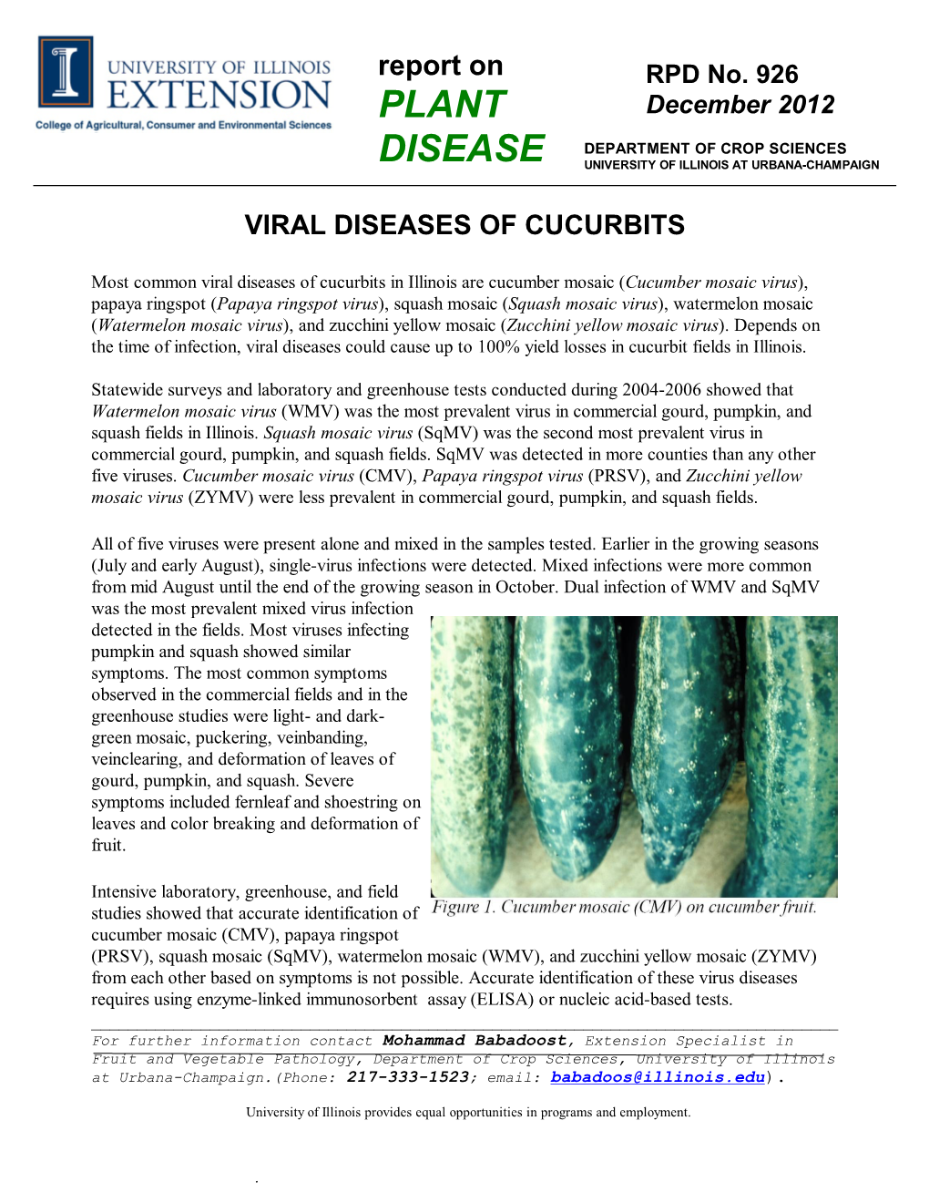 Viral Diseases of Cucurbits