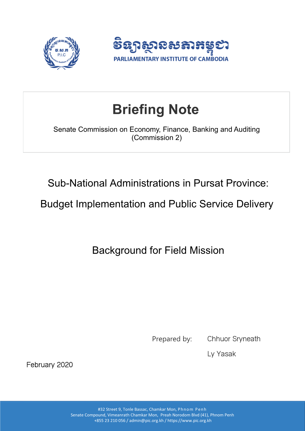 Briefing Note