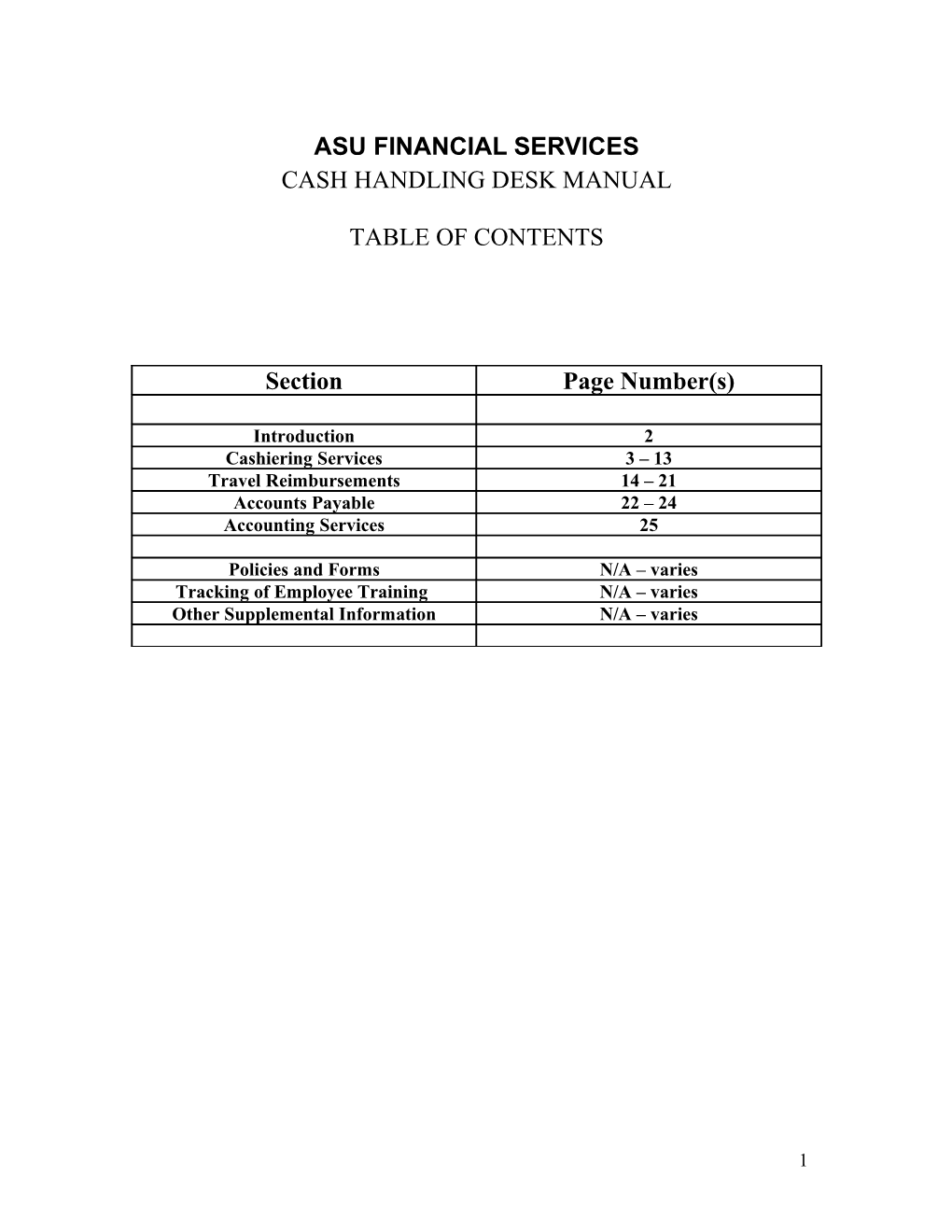 Travel Reimbursements Cash Handling Policy And Procedures