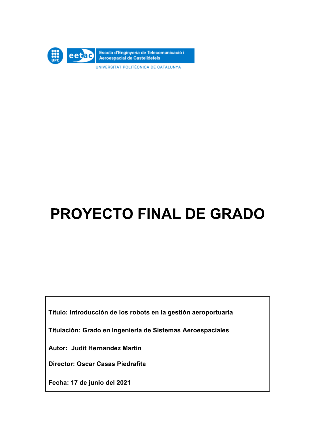 Proyecto Final De Grado