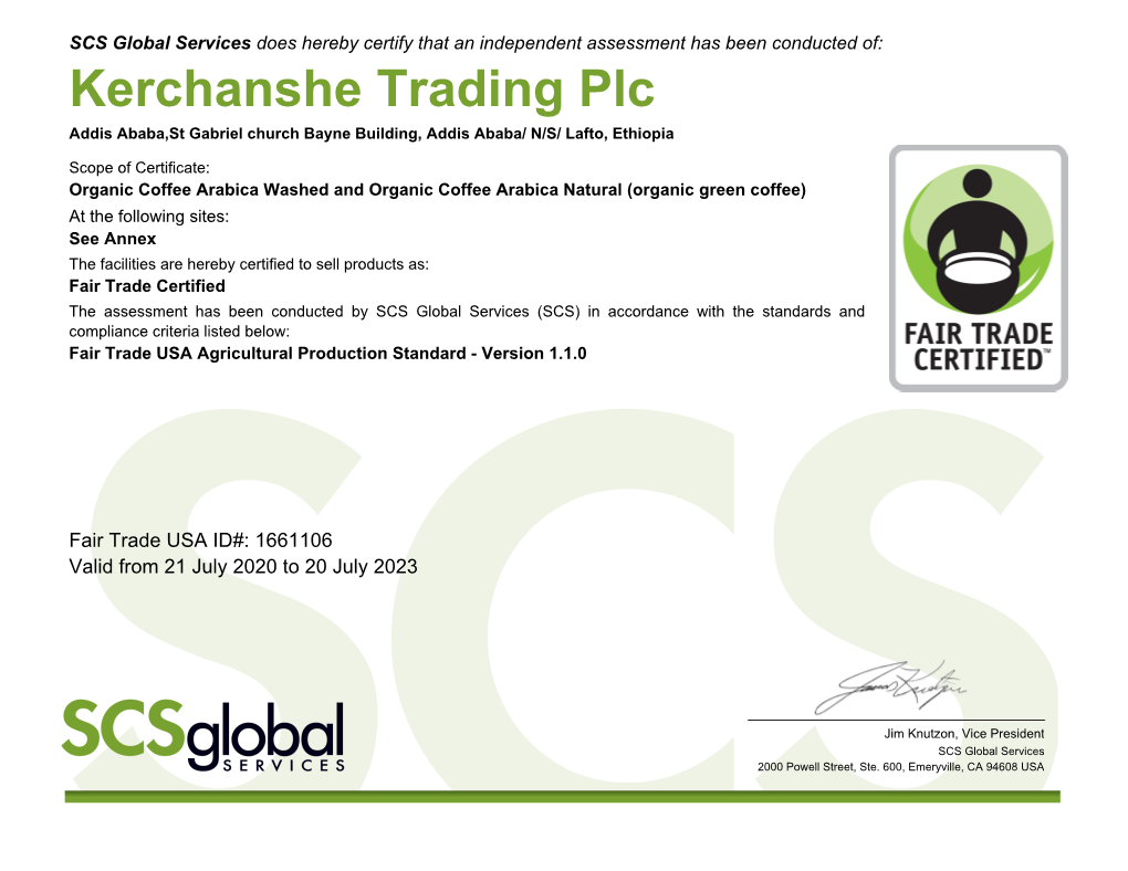 Kerchanshe Trading Plc Addis Ababa,St Gabriel Church Bayne Building, Addis Ababa/ N/S/ Lafto, Ethiopia