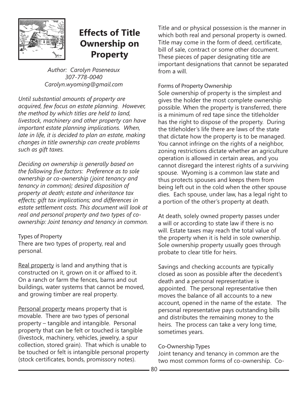 Effects of Title Ownership on Property