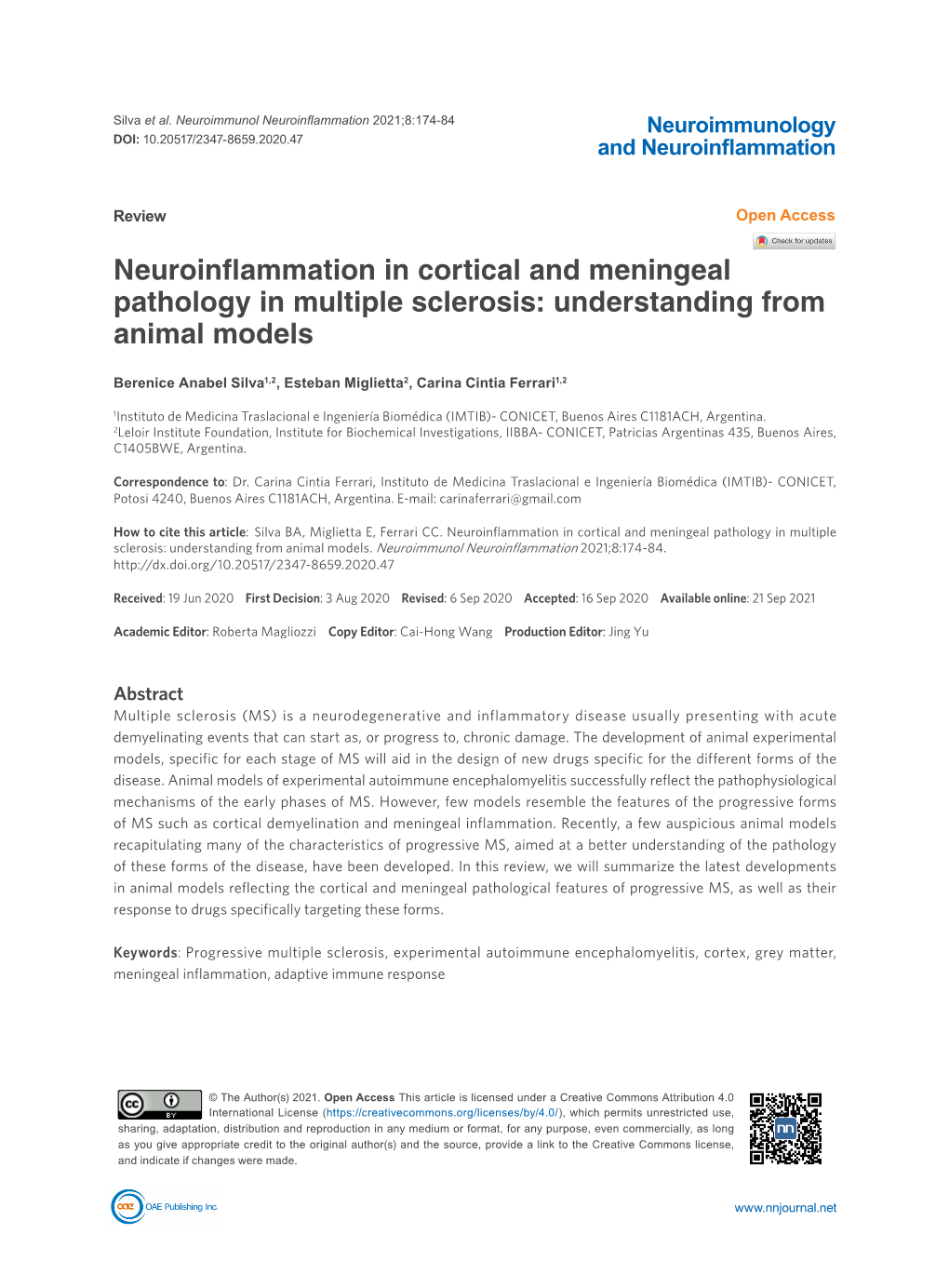 Neuroinflammation in Cortical and Meningeal Pathology in Multiple Sclerosis: Understanding from Animal Models