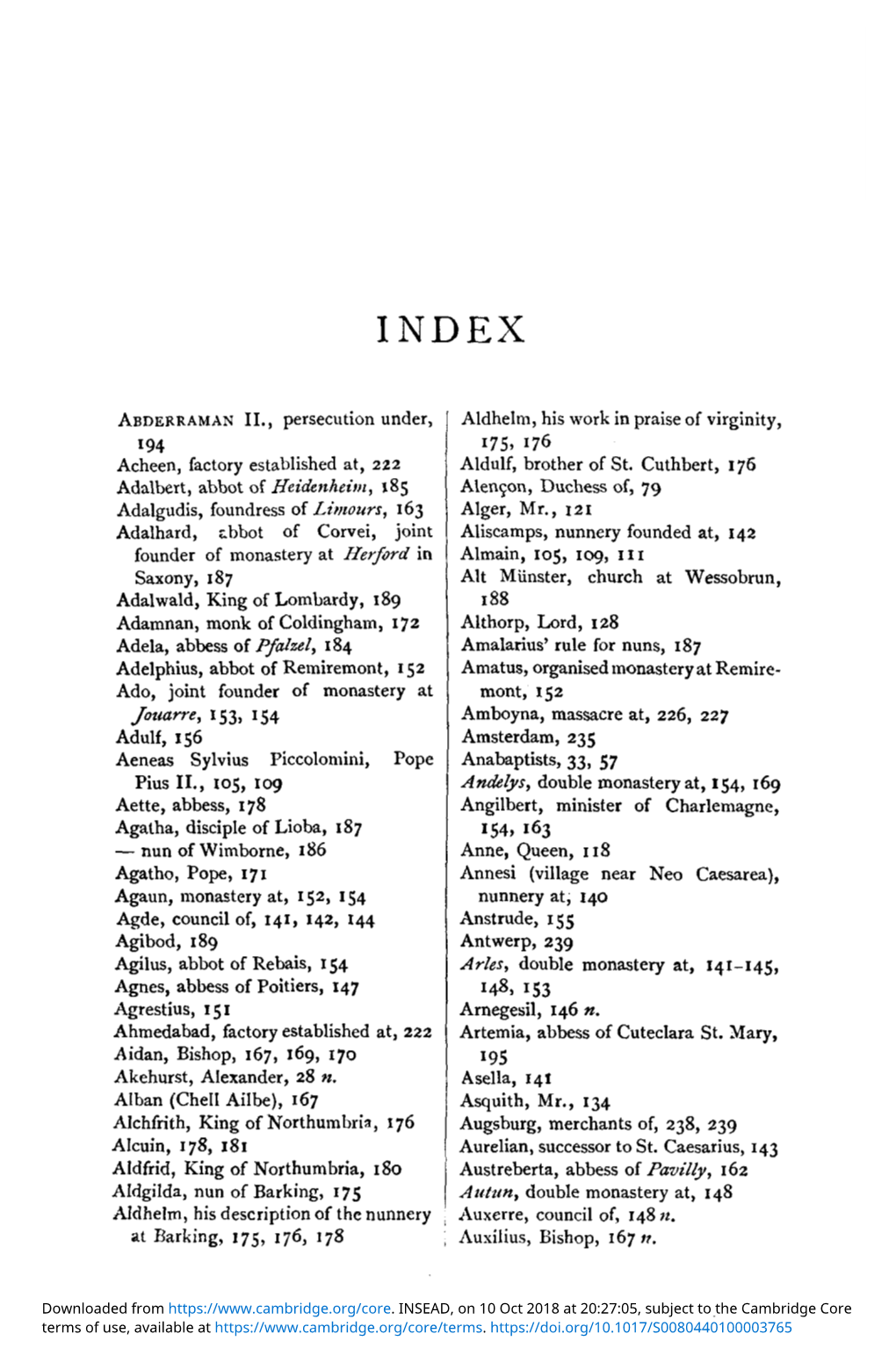 ABDERRAMAN II., Persecution Under, 194 Acheen, Factory