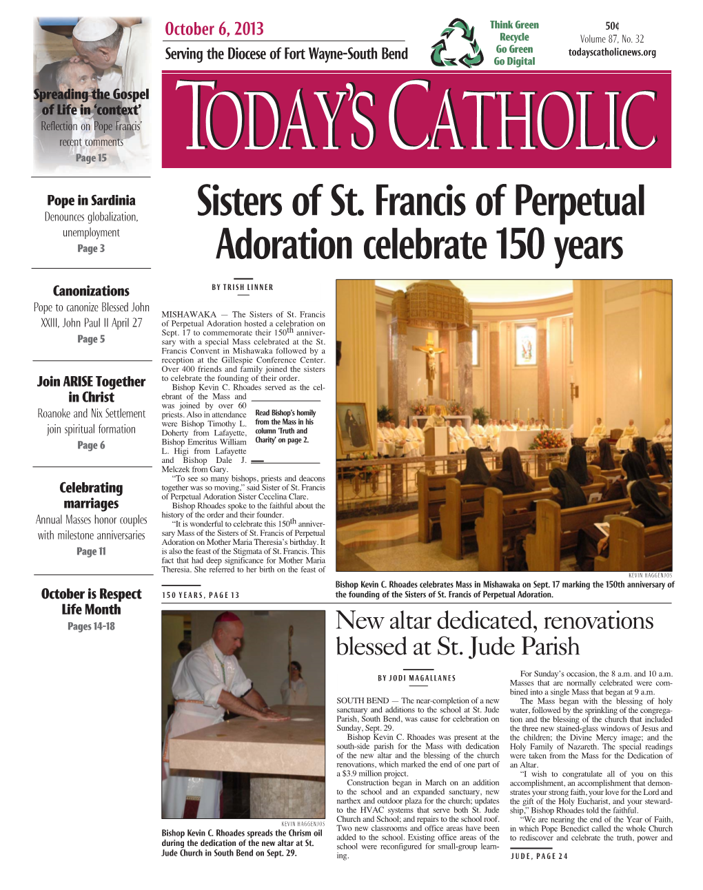 Sisters of St. Francis of Perpetual Adoration Celebrate 150 Years