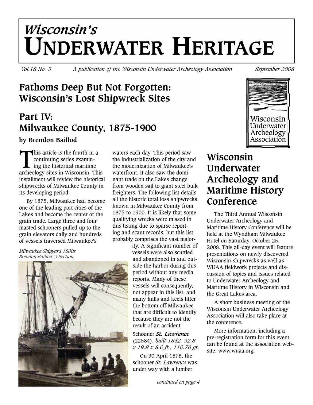 Underwater Heritage  Wisconsin’S Underwater Heritage