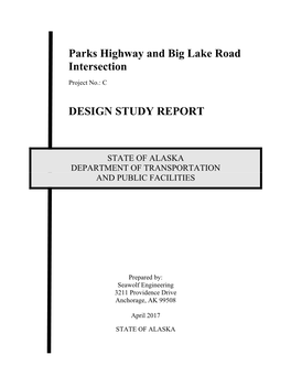2017-Parks Highway and Big Lake Road Intersection Reconstruction