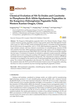 Chemical Evolution of Nb-Ta Oxides and Cassiterite in Phosphorus-Rich