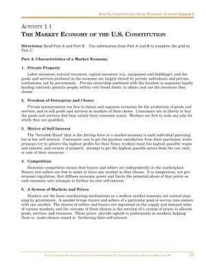The Market Economy of the U.S. Constitution