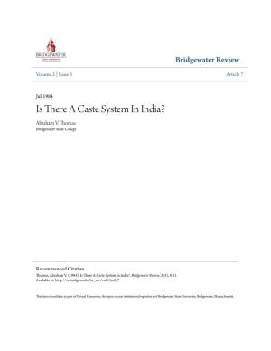 Is There a Caste System in India? Abraham V