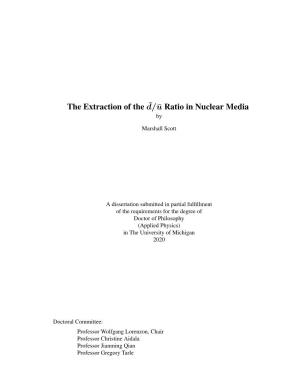 The Extraction of the ¯ D/¯U Ratio in Nuclear Media
