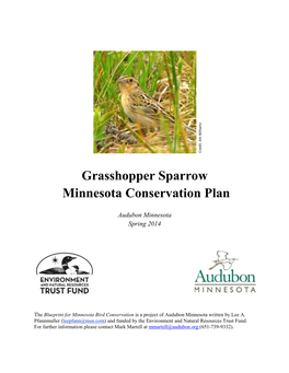 Grasshopper Sparrow Minnesota Conservation Plan