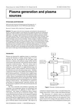 Plasma Generation and Plasma Sources