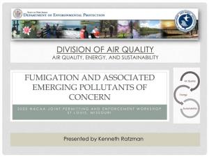 Fumigation and Associated Emerging Pollutants of Concern