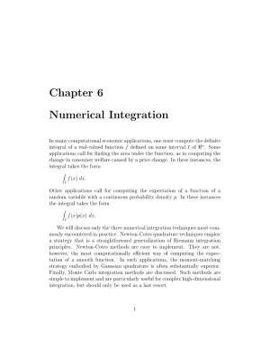 Chapter 6 Numerical Integration