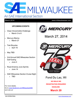 March 27, 2014  Mercury Marine  March 27