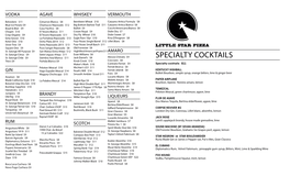 Specialty Cocktails