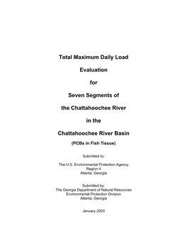 Total Maximum Daily Load Evaluation for Seven Segments of The