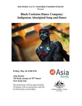 Black Cockatoo Dance Company: Indigenous Aboriginal Song and Dance