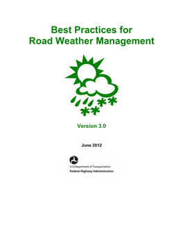 Best Practices for Road Weather Management